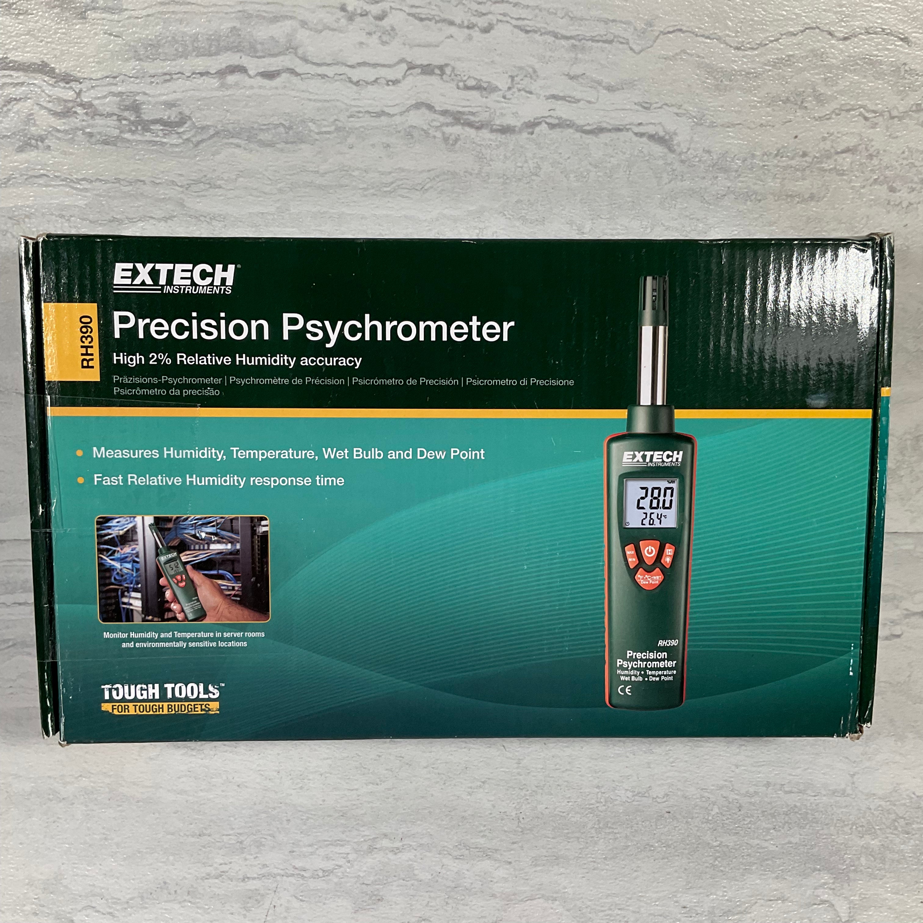 Extech RH390 Precision Dual Display Hygro Thermometer Psychrometer (7333470208238)